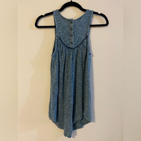 Love Fire, Teal Boho Crochet Sleeveless Flowy Top, Size XS, EUC - Picture 7 of 7